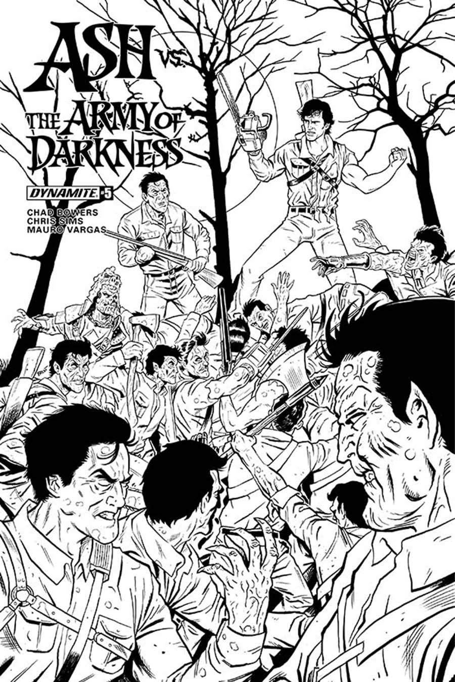 Ash vs The Army Of Darkness #5 Cover E Incentive Brent Schoonover Black & White Cover