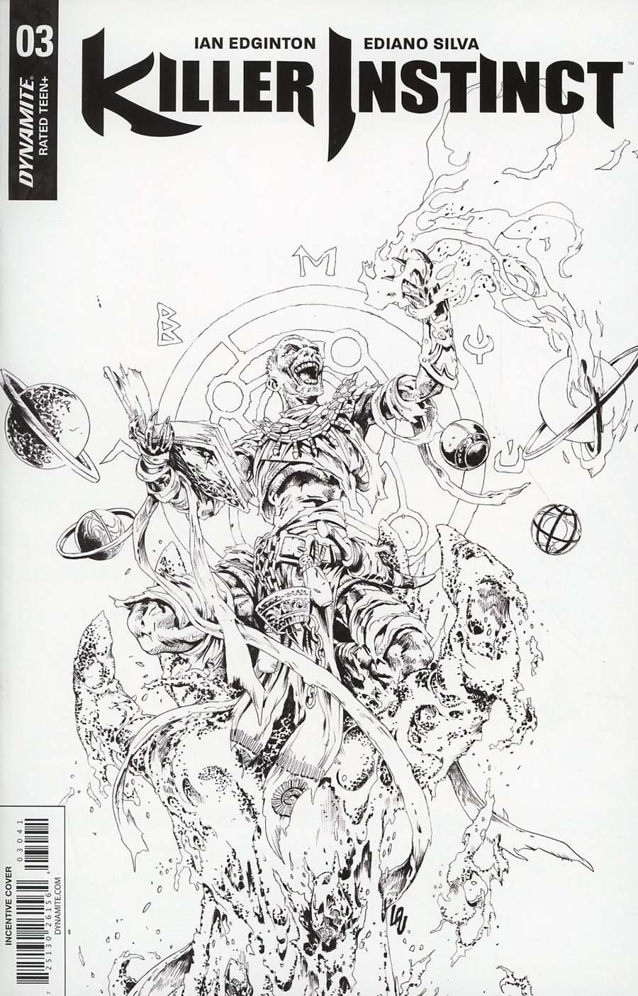 Killer Instinct Vol 2 #3 Cover D Incentive Jonathan Lau Black & White Cover