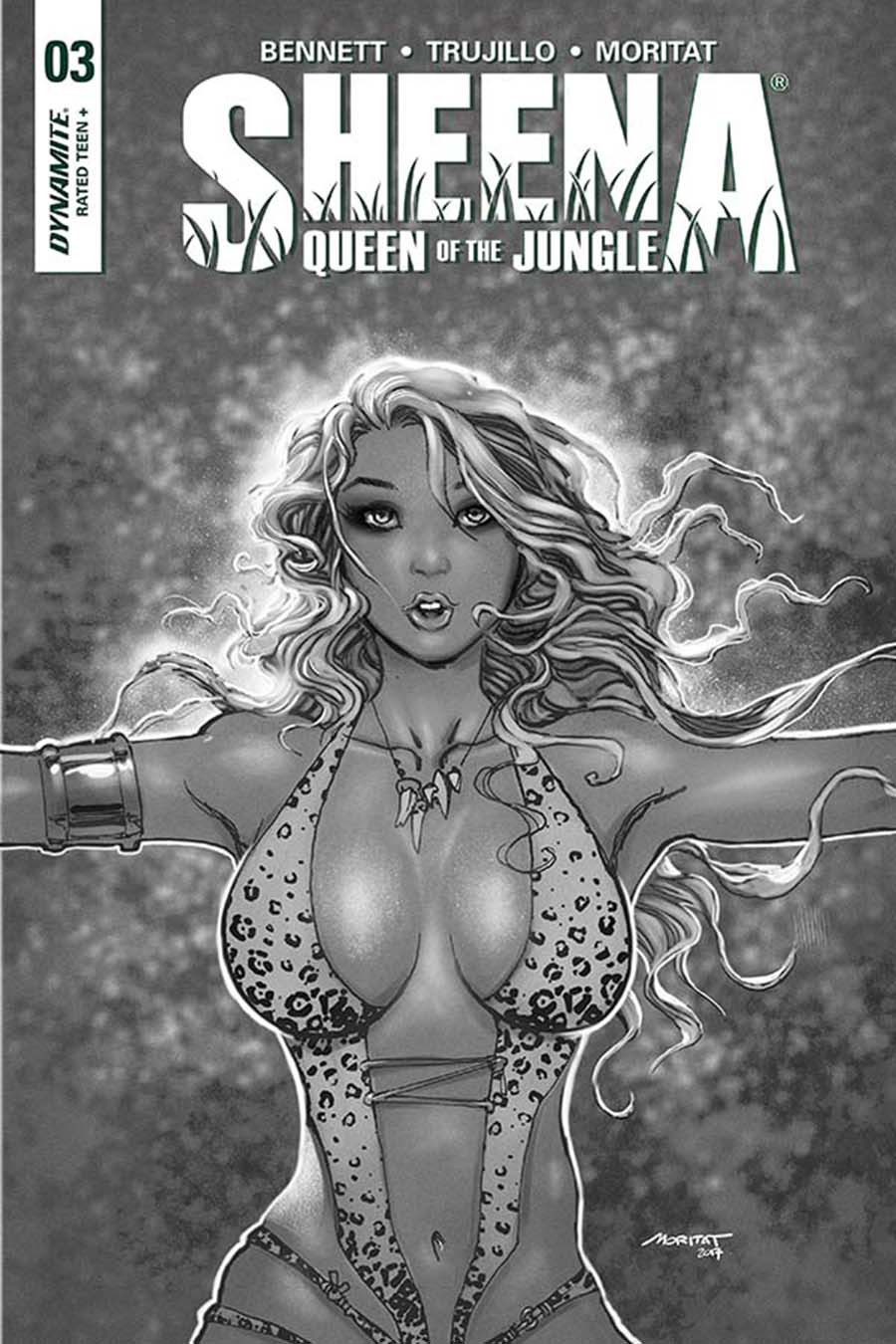 Sheena Vol 4 #3 Cover E Incentive Moritat Black & White Cover