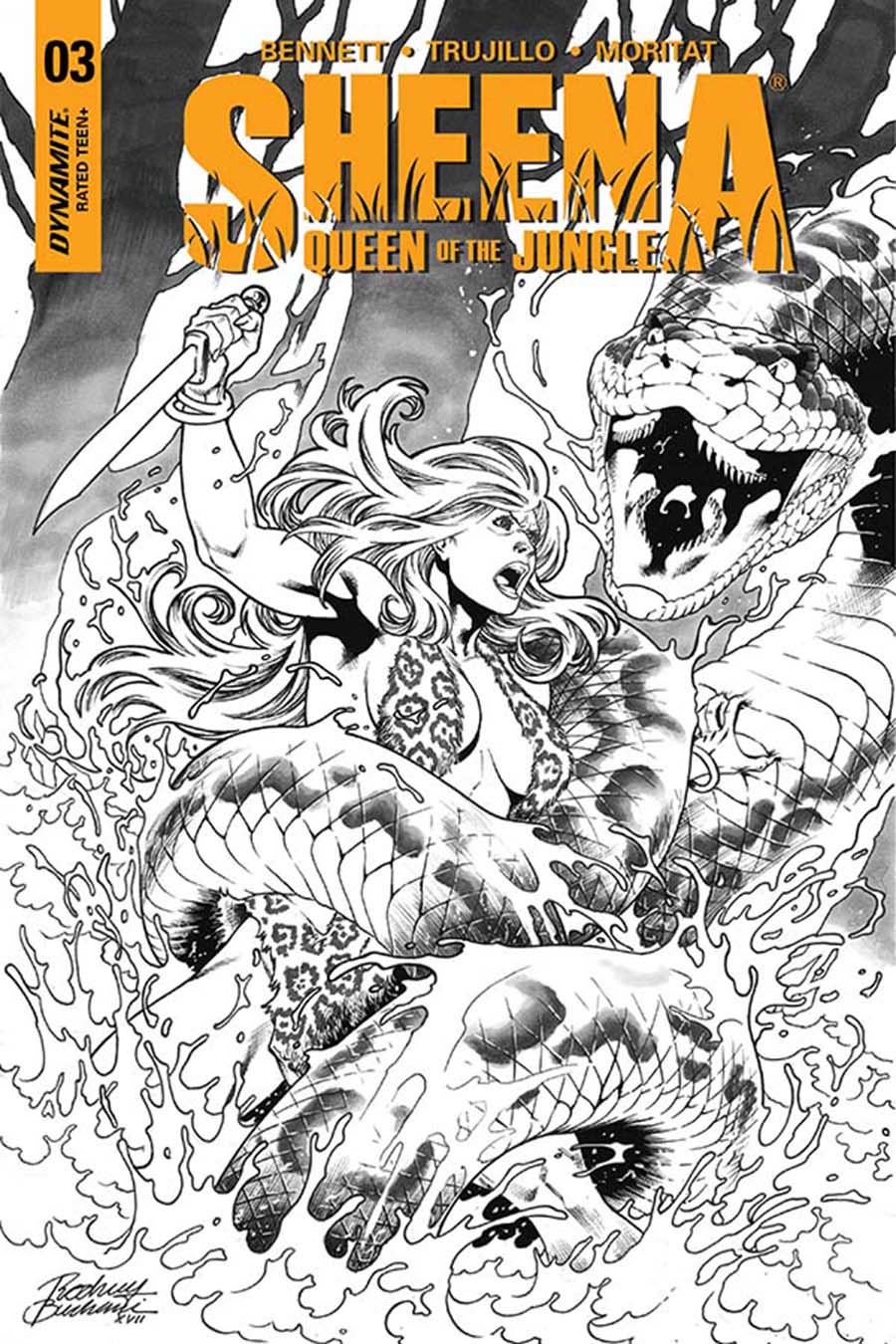 Sheena Vol 4 #3 Cover F Incentive Rodney Buchemi Black & White Cover