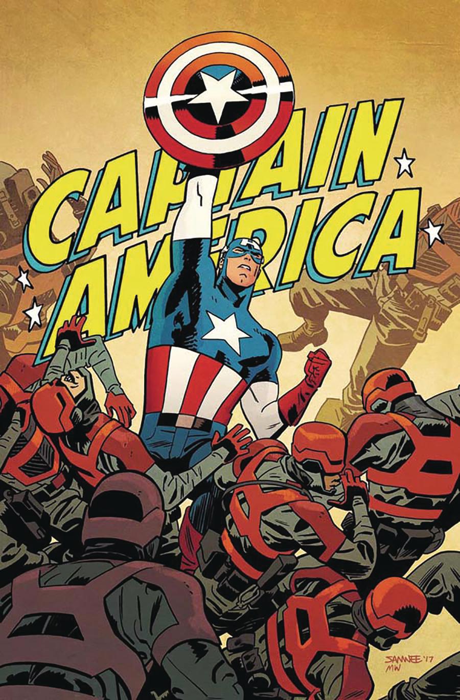 Captain America Vol 8 #695 Cover H DF Signed By Mark Waid