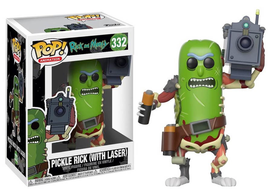 POP Animation 332 Rick And Morty Pickle Rick With Laser Vinyl Figure