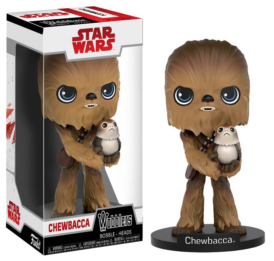 Star Wars Episode VIII The Last Jedi Chewbacca With Porg Wobbler