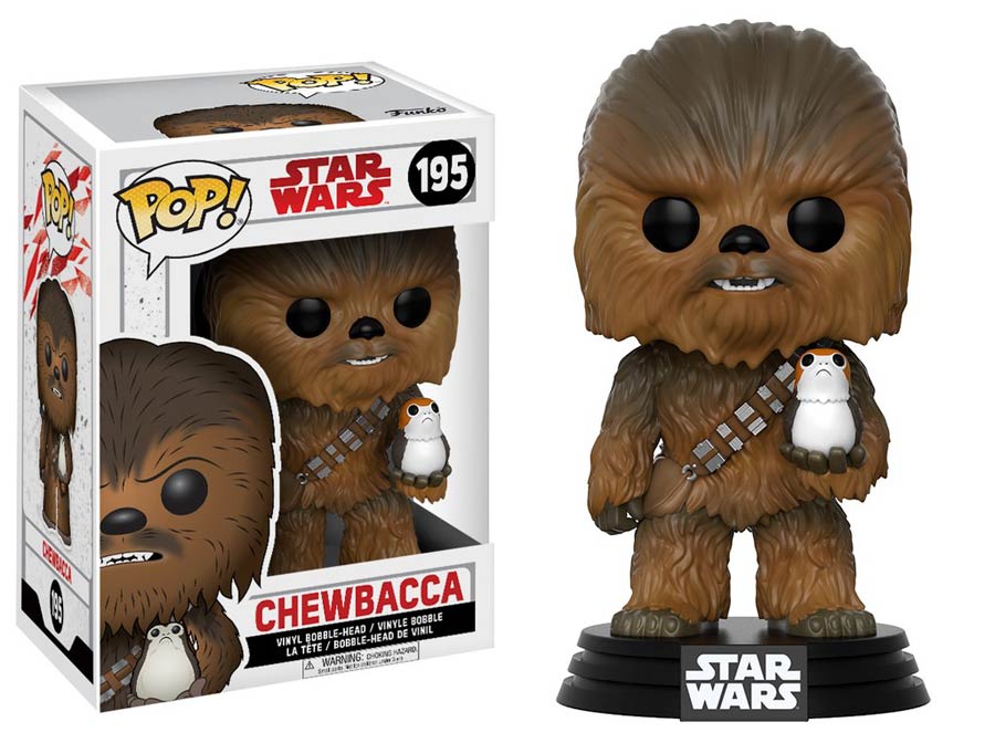 POP Star Wars 195 Star Wars Episode VIII The Last Jedi Chewbacca With Porg Vinyl Bobble Head