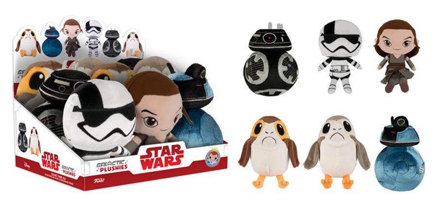 Star Wars Episode VIII The Last Jedi Galactic Plush 9-Piece Assortment Case