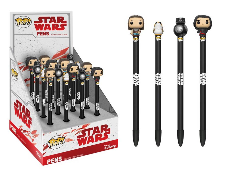 POP Star Wars Episode VIII The Last Jedi Pen Topper 16-Piece Display