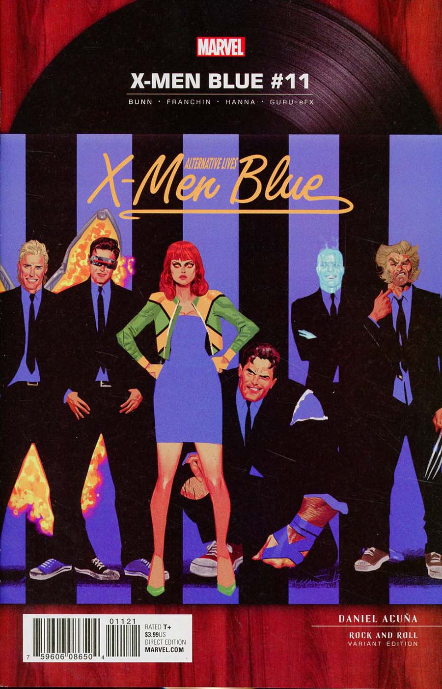 X-Men Blue #11 Cover B Incentive Daniel Acuna Marvel Rock-N-Roll Variant Cover