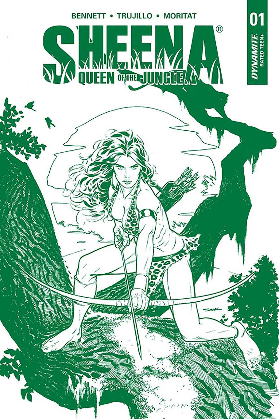 Sheena Vol 4 #1 Cover G Variant Ryan Sook Jungle Green Cover