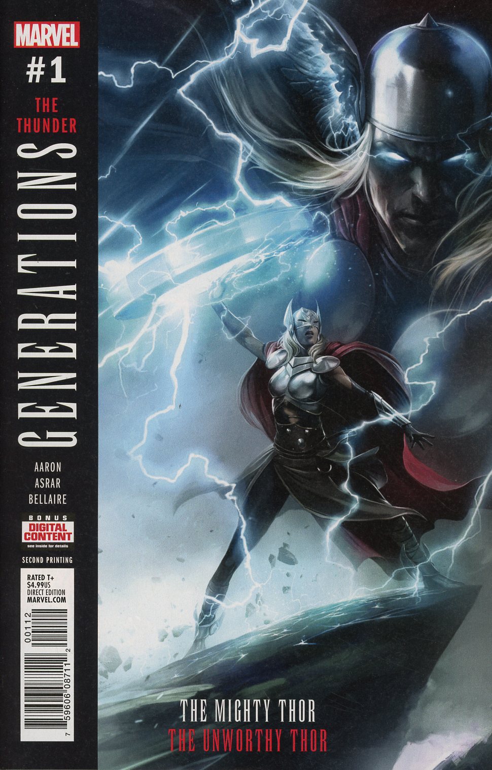 Generations Unworthy Thor & Mighty Thor #1 Cover G 2nd Ptg Variant Francesco Mattina Cover