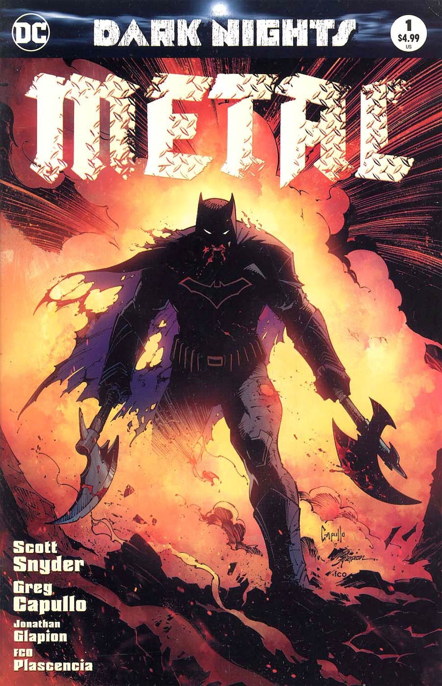 Dark Nights Metal #1 Cover N ComicSketchArt.com Exclusive Greg Capullo Variant Cover