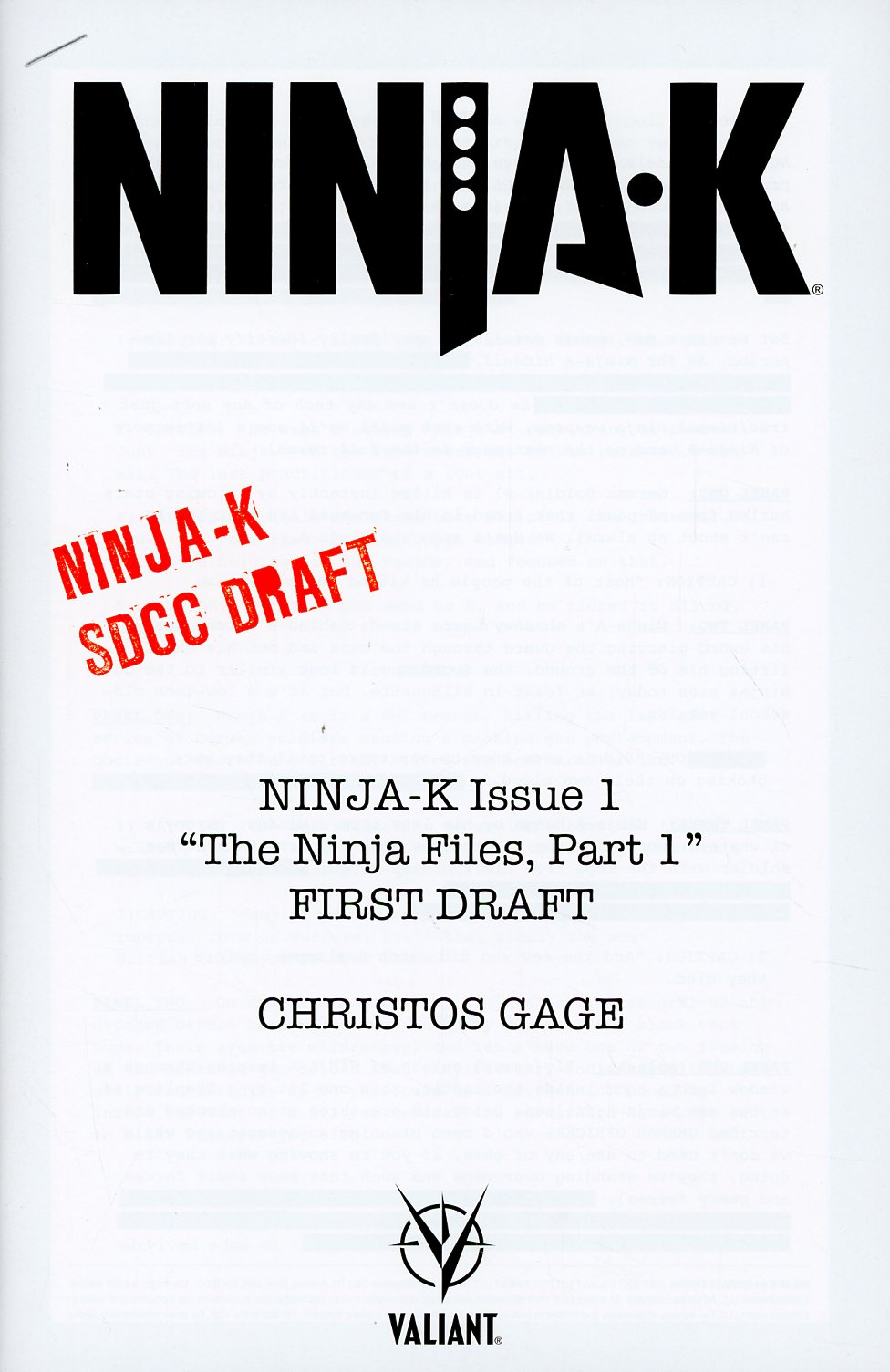Valiant Icons SDCC 2017 Blind Bag Edition - Ninja-K #1 Retailer Edition
