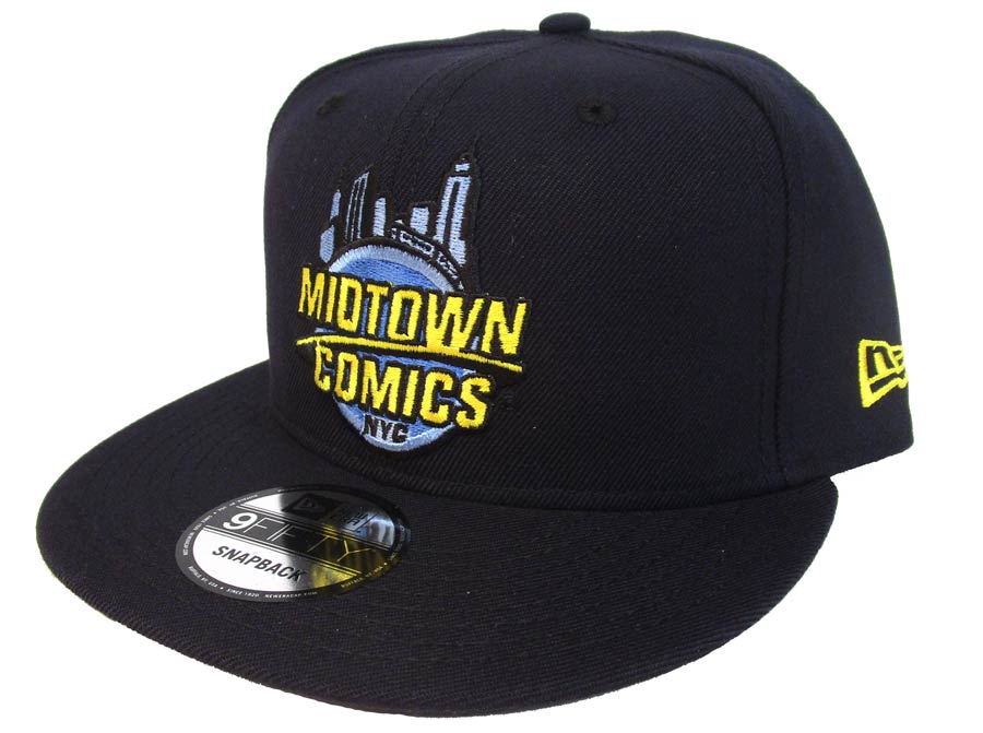 Midtown Comics Logo Mens Navy 950 Snapback Cap Powered By New Era