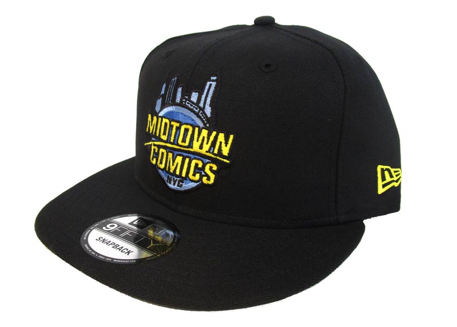 Midtown Comics Logo Mens Black 950 Snapback Cap Powered By New Era