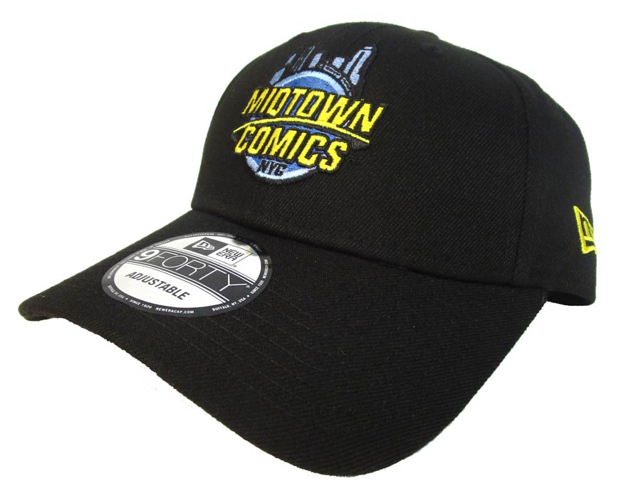 Midtown Comics Logo Mens Black 940 Velcro Strap Cap Powered By New Era