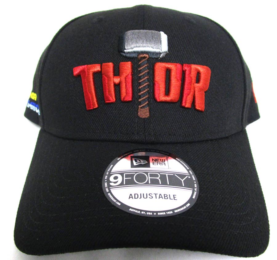Thor Ragnarok Thor Hammer Black 940 Velcro Strap Cap