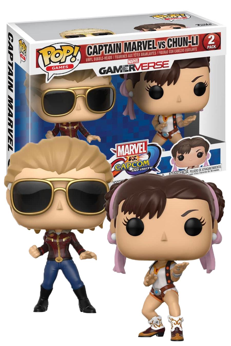 POP Games Marvel vs Capcom Infinite Captain Marvel vs Chun-Li 2-Pack Vinyl Figure