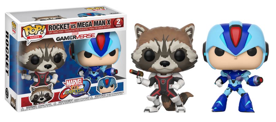 POP Games Marvel vs Capcom Infinite Rocket vs Mega Man X 2-Pack Vinyl Figure