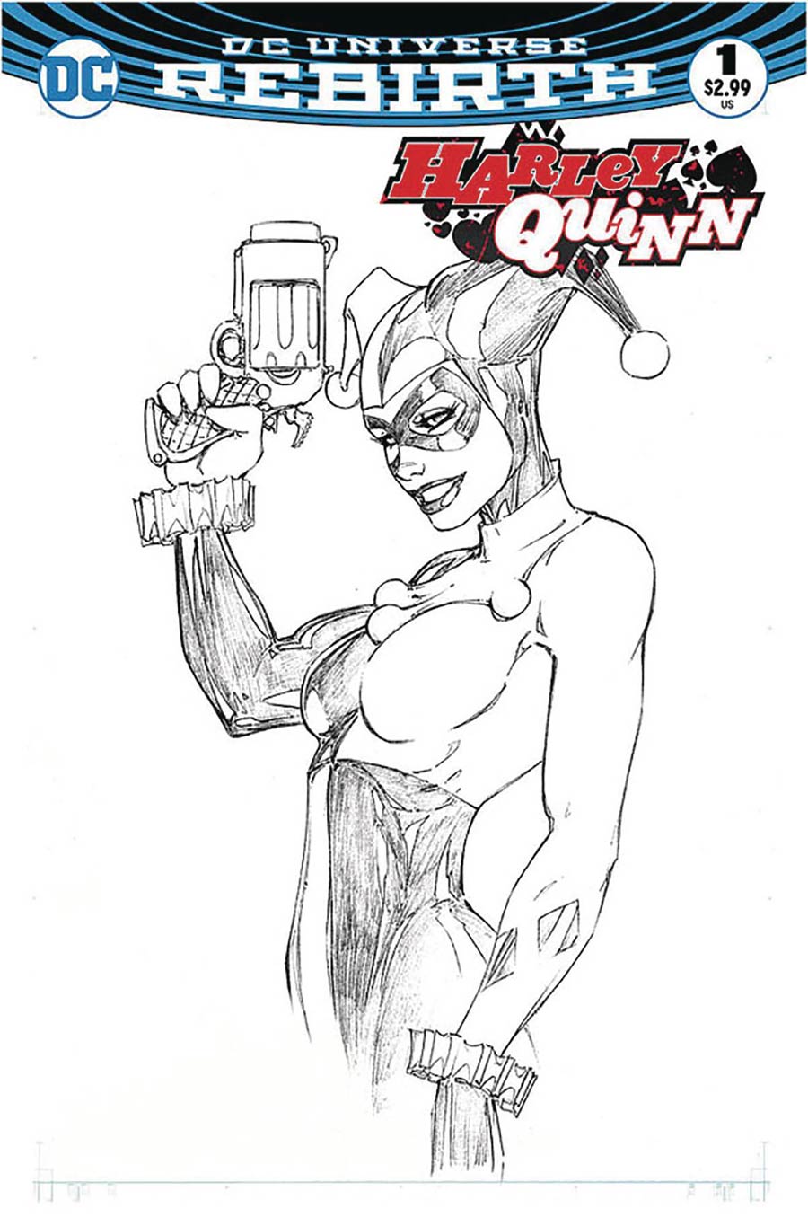 Harley Quinn Vol 3 #1 Cover V Variant Michael Turner & Peter Steigerwald Aspen Comics Color & Sketch Cover Set