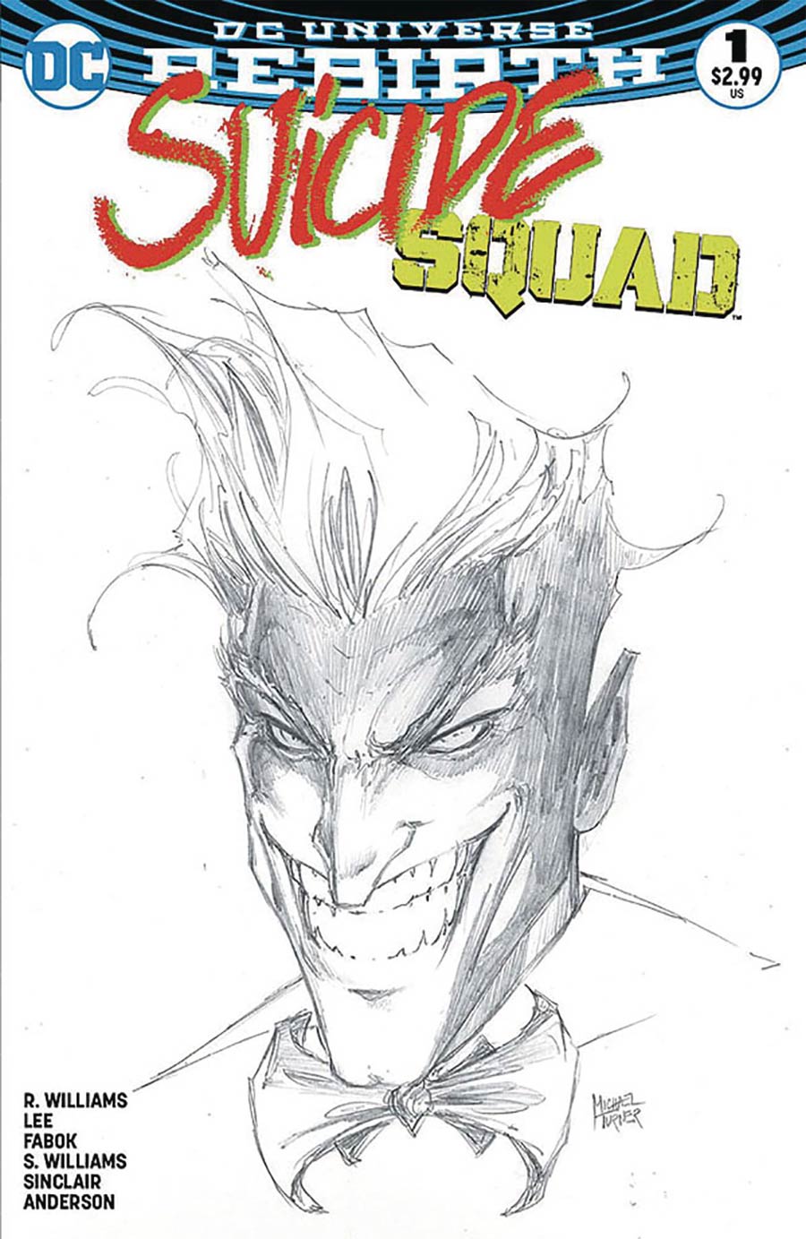 Suicide Squad Vol 4 #1 Cover N Variant Michael Turner & Peter Steigerwald Aspen Comics Color & Sketch Cover