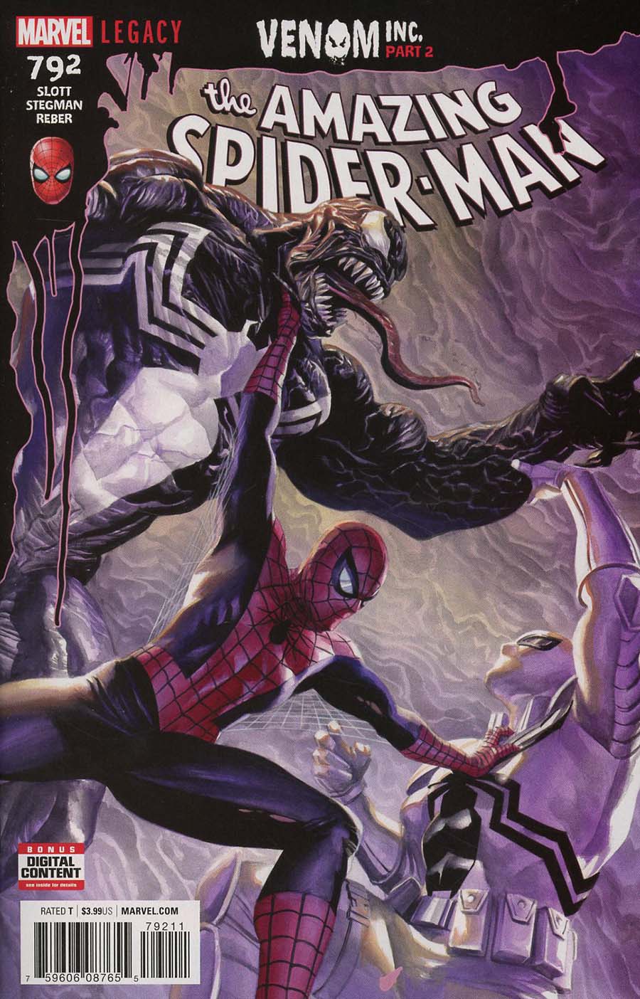 Amazing Spider-Man Vol 4 #792 Cover A 1st Ptg Regular Alex Ross Cover (Venom Inc Part 2)(Marvel Legacy Tie-In)