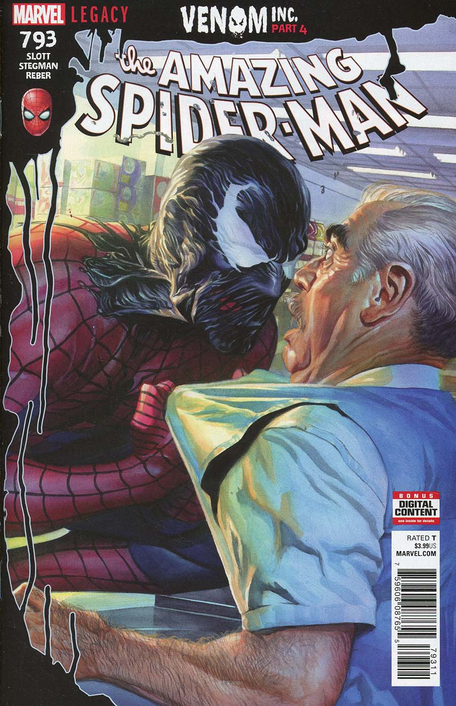 Amazing Spider-Man Vol 4 #793 Cover A 1st Ptg Regular Alex Ross Cover (Venom Inc Part 4)(Marvel Legacy Tie-In)