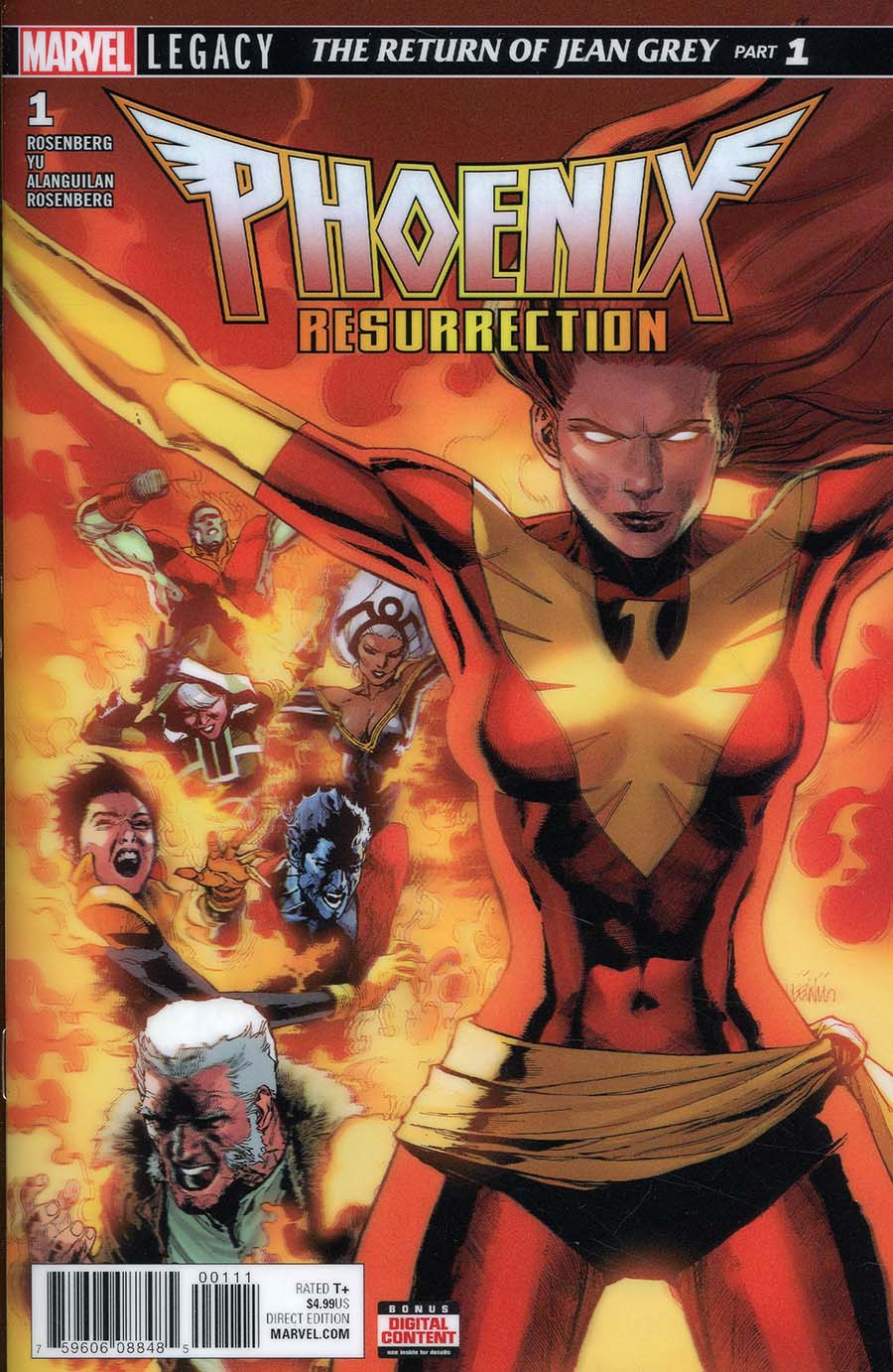 Phoenix Resurrection Return Of (Adult) Jean Grey #1 Cover A 1st Ptg Regular Leinil Francis Yu 3D Lenticular Cover (Marvel Legacy Tie-In)