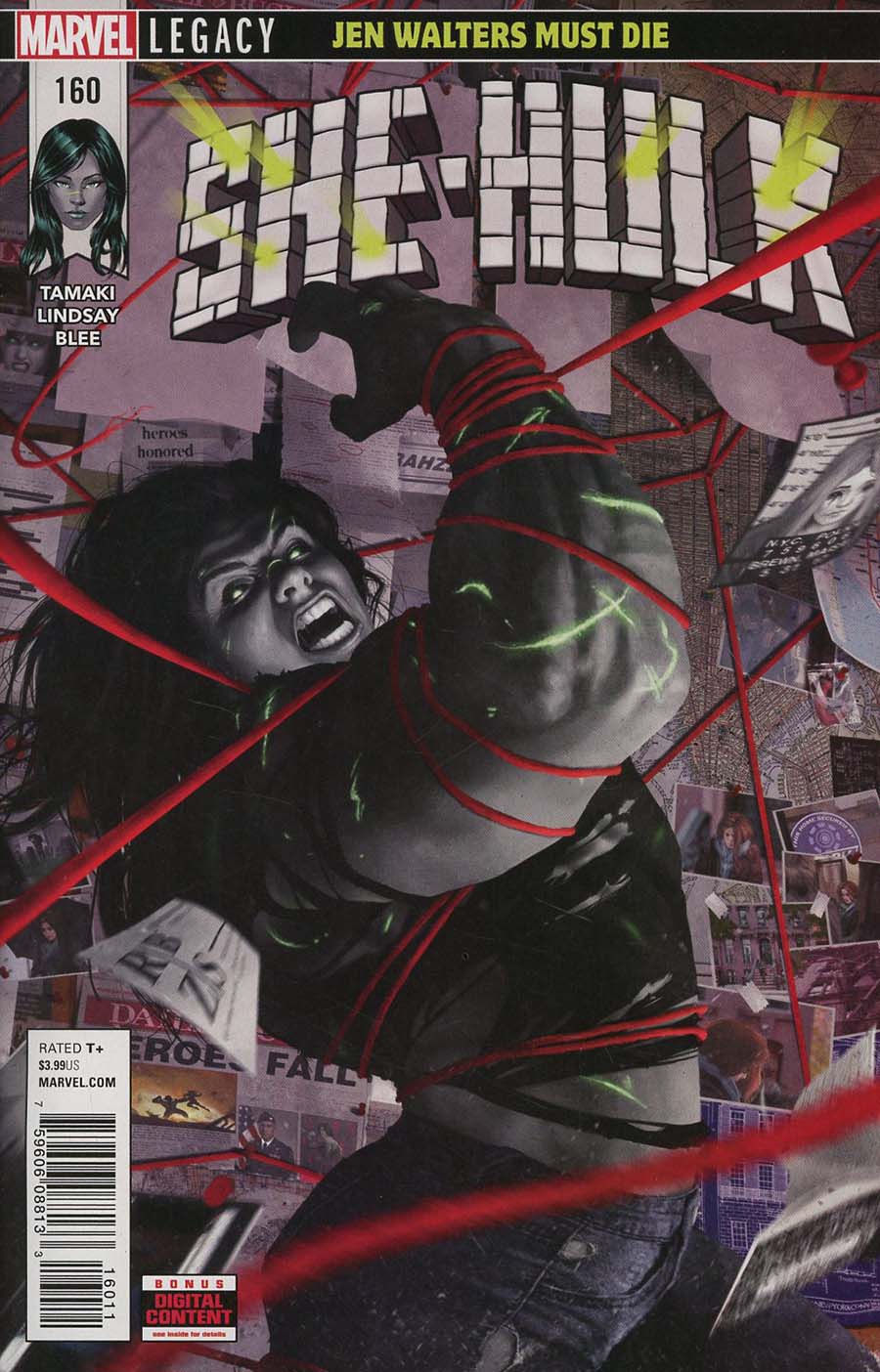 She-Hulk Vol 3 #160 Cover A Regular Rahzzah Cover (Marvel Legacy Tie-In)