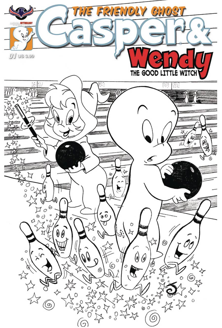 Casper And Wendy #1 Cover B Variant Jeff Scherer Antics Cover