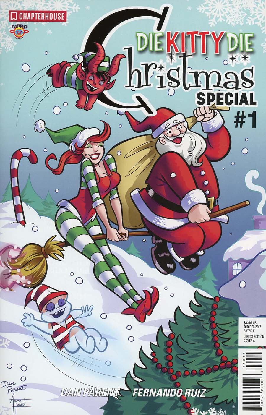 Die Kitty Die Christmas Special One Shot Cover B Variant Dan Parent Cover