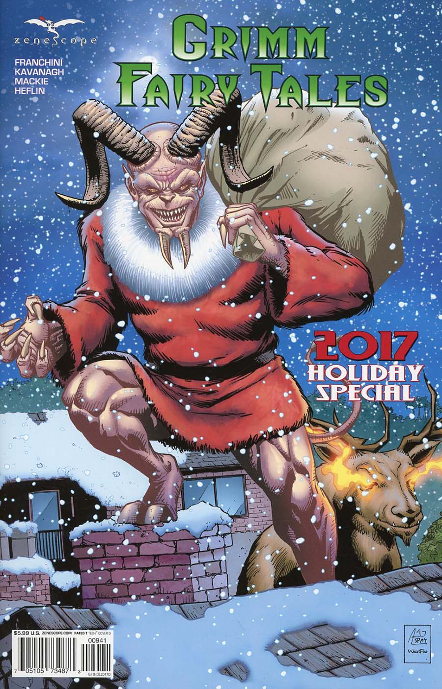 Grimm Fairy Tales 2017 Holiday Special Cover D Anthony Spay