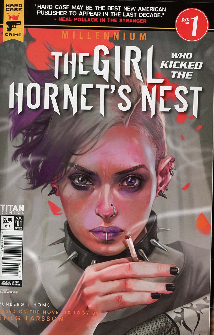 Hard Case Crime Millennium Girl Who Kicked The Hornets Nest #1 Cover C Variant Claudia Caranfa Cover