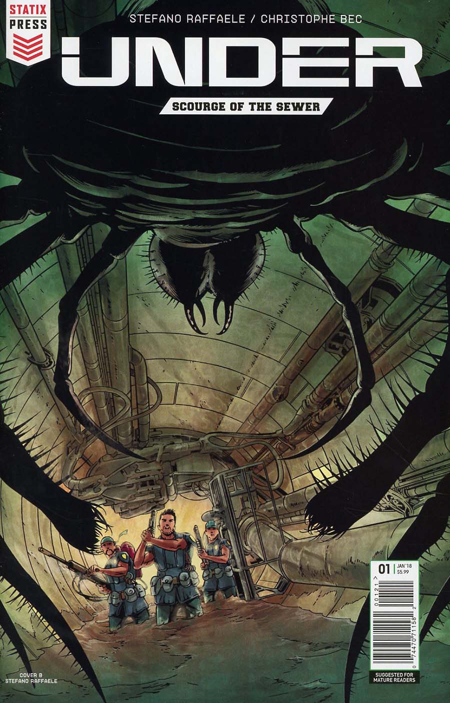 Under Scourge Of The Sewer #1 Cover B Variant Stefano Raffaele Cover