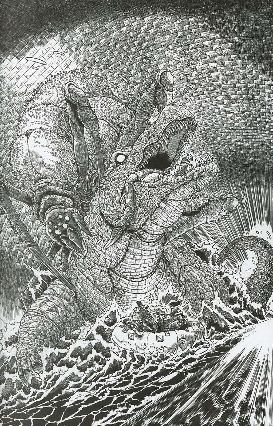 Under Scourge Of The Sewer #1 Cover C Variant James Stokoe Black & White Virgin Cover