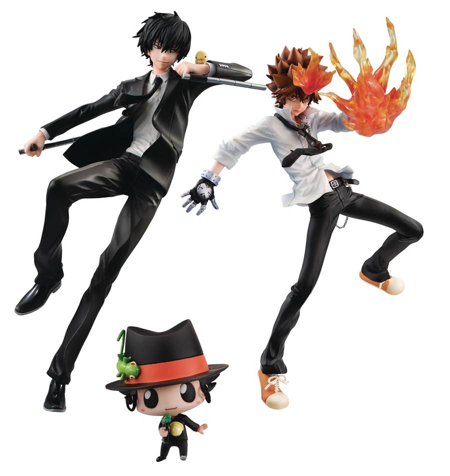 Katekyo Hitman Reborn Sawada & Hibari Gem Series PVC Statue Set
