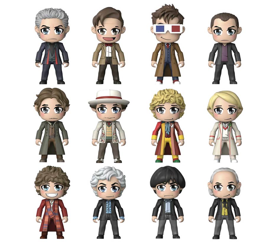 Doctor Who Kawaii Titans Mini Figure Blind Mystery Box 18-Piece Display