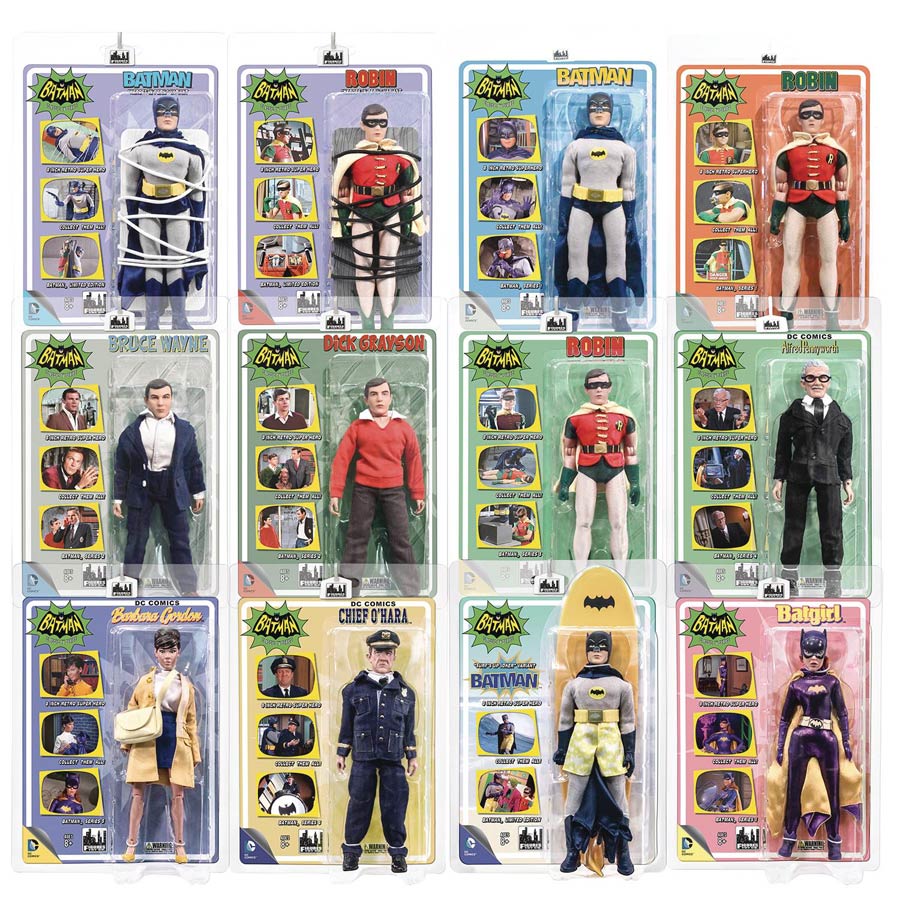 Batman 1966 TV Series Best Of Hero Retro 8-Inch Action Figure Assortment Case