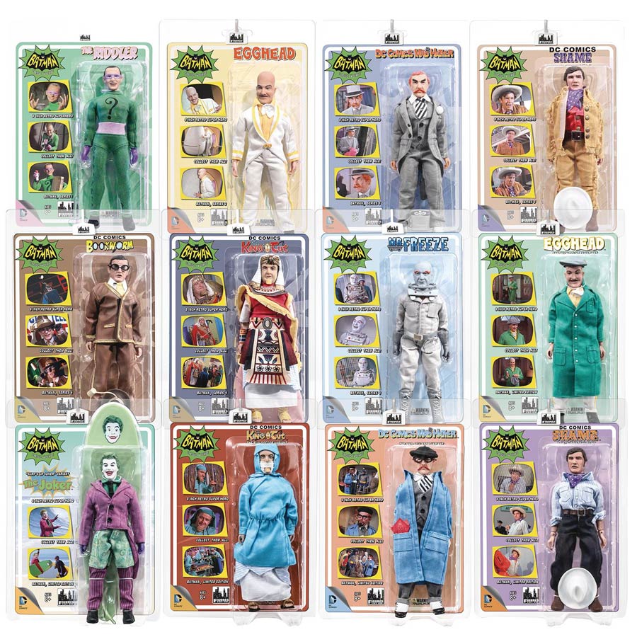 Batman 1966 TV Series Best Of Villains Retro 8-Inch Action Figure Assortment Case