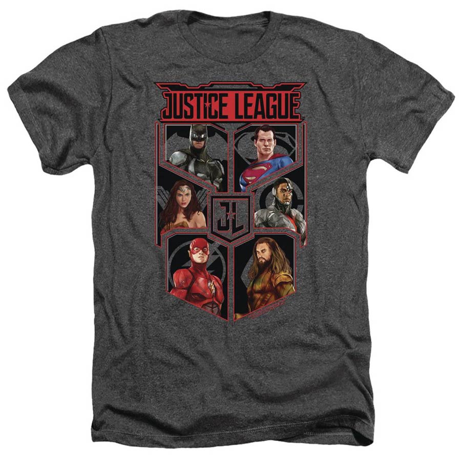 Justice League League Of Six Heather T-Shirt Large