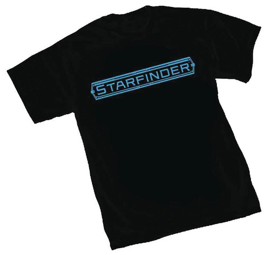 Starfinder Logo Black T-Shirt Large