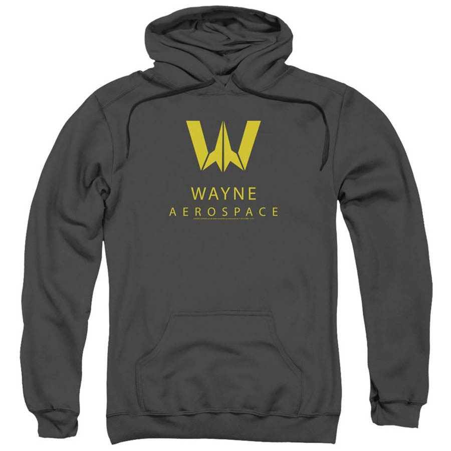Justice League Wayne Aerospace Gray Hoodie Medium