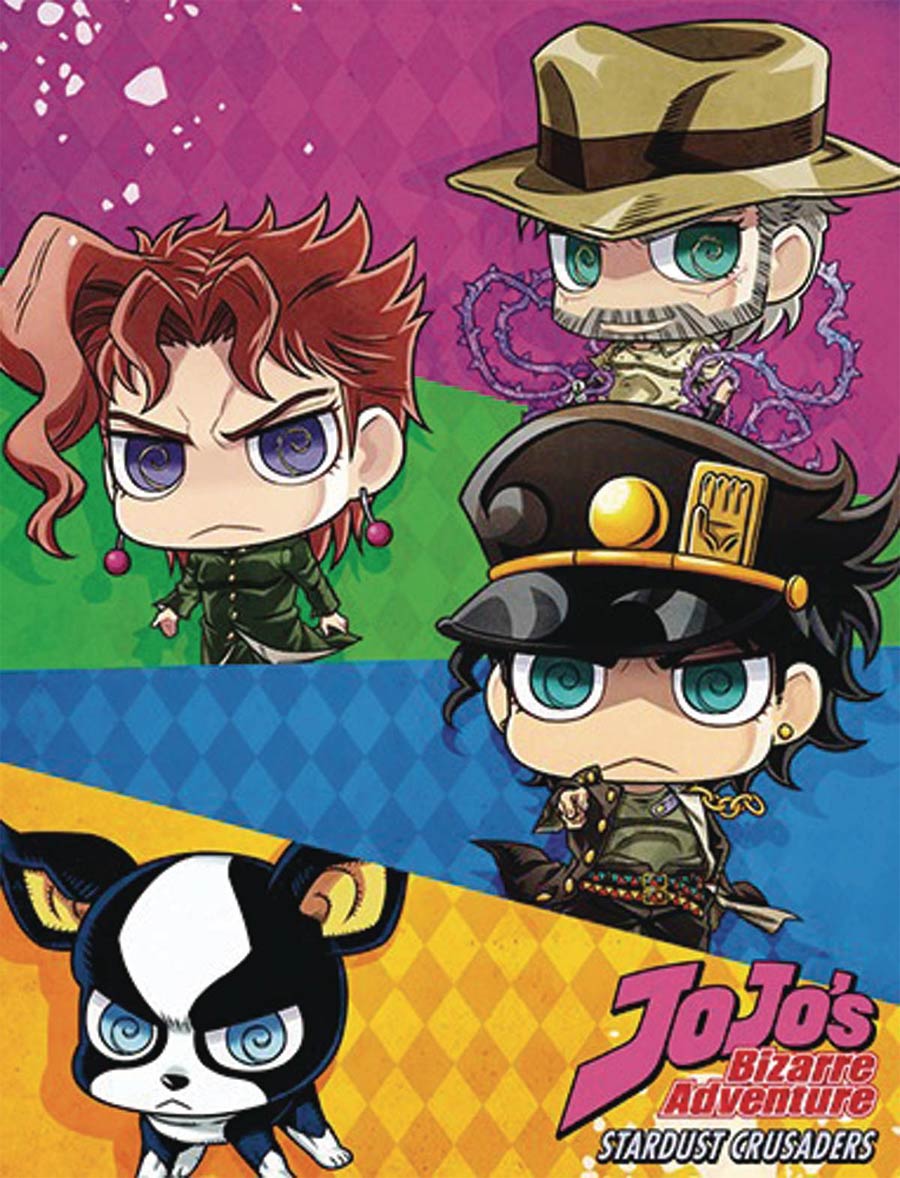 Anime Sublimation Throw Blanket - JoJos Bizarre Adventure Chibi Group