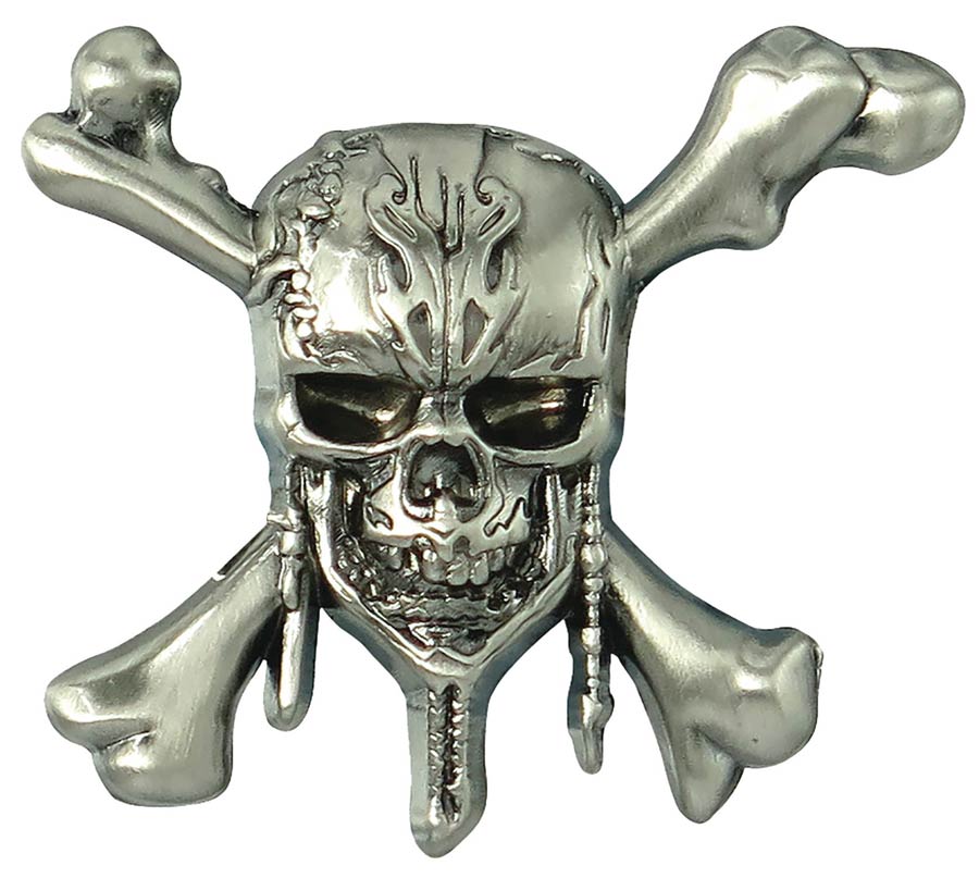 Pirates Of The Caribbean Skull Pewter Lapel Pin