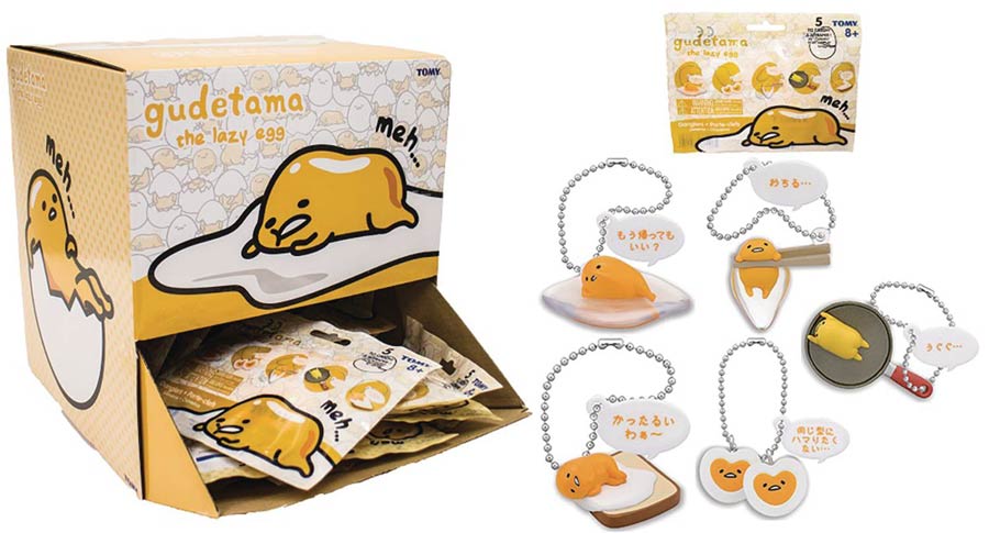 Sanrio Gudetama Keychain Blind Mystery Box 24-Piece Display