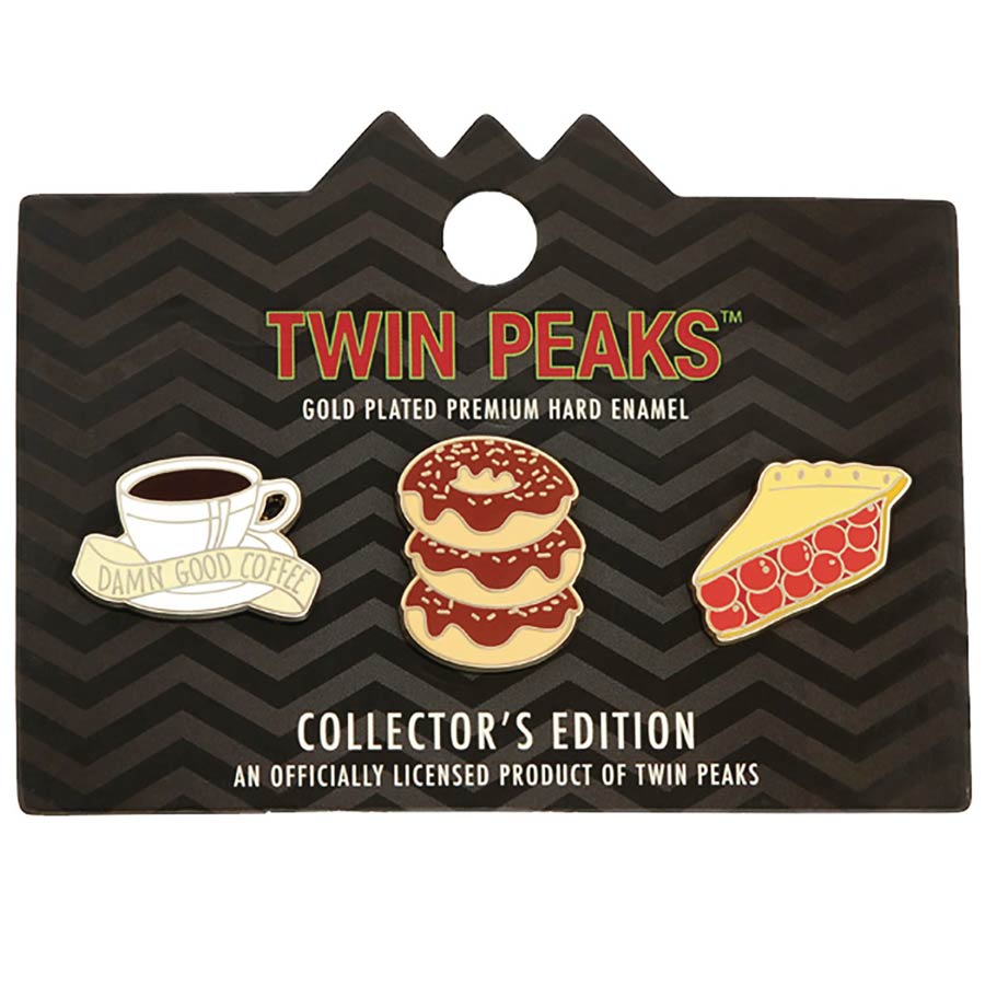 Twin Peaks Enamel Lapel Pins 3-Piece Set