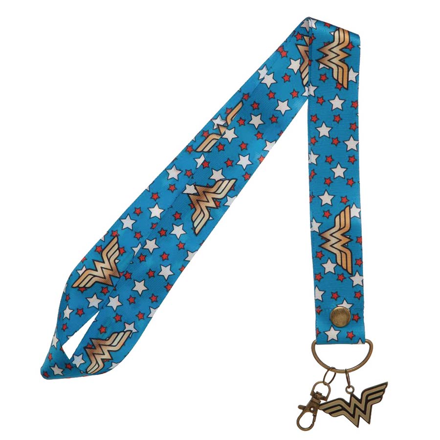 Wonder Woman Wide Lanyard With Metal Charm