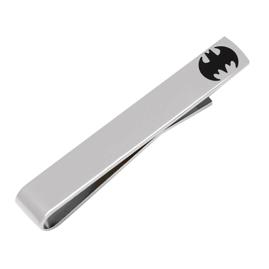 Batman Bat Logo Silver Tie Bar