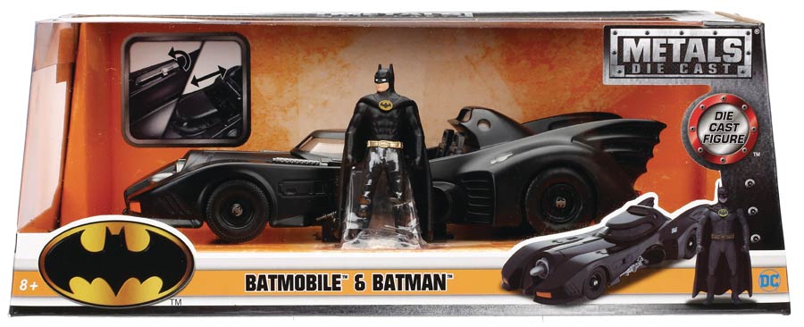 Metals Batman 1989 Batmobile With Figure 1/24 Scale Vehicle