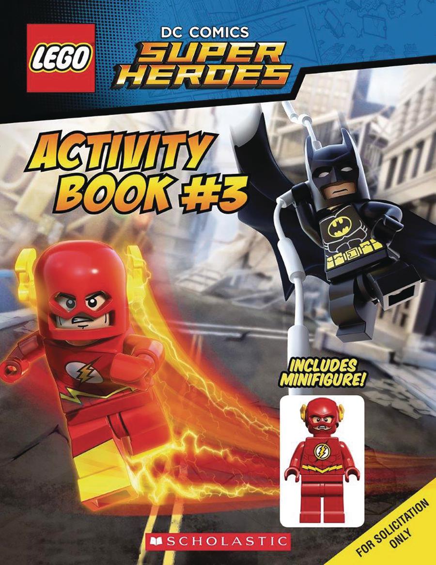 Lego DC Super Heroes Activity Book #3 With Flash Mini Figure