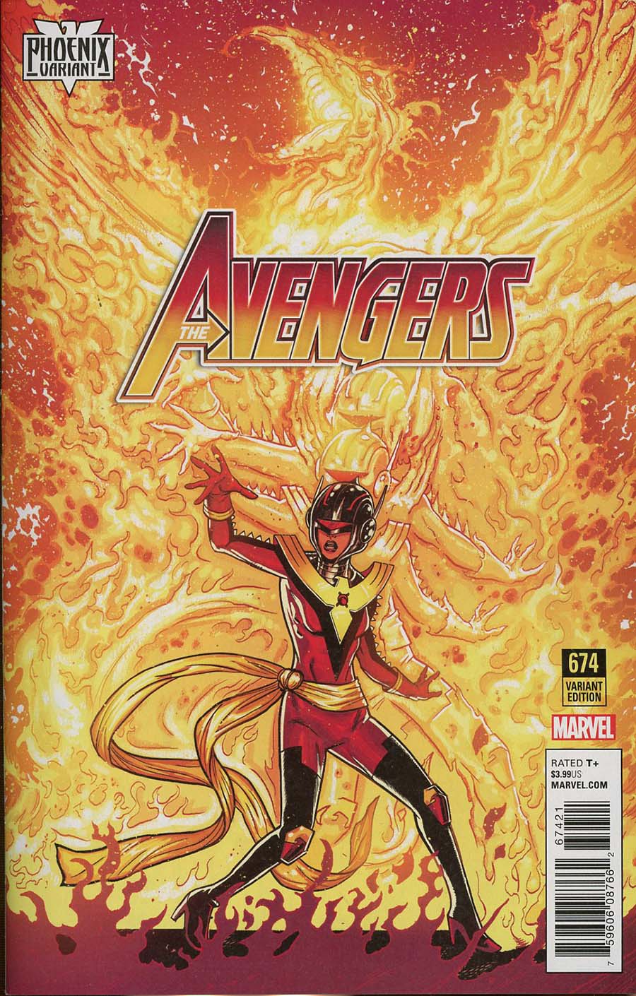 Avengers Vol 6 #674 Cover B Variant Brent Schoonover Phoenix Cover (Marvel Legacy Tie-In)