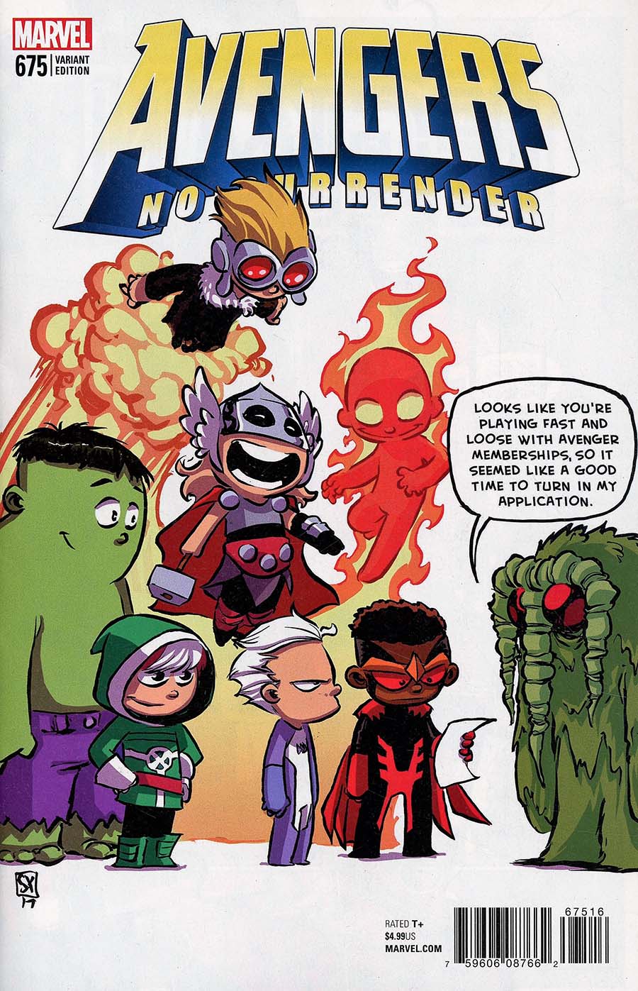 Avengers Vol 6 #675 Cover E Variant Skottie Young Baby Cover (No Surrender Part 1)(Marvel Legacy Tie-In)